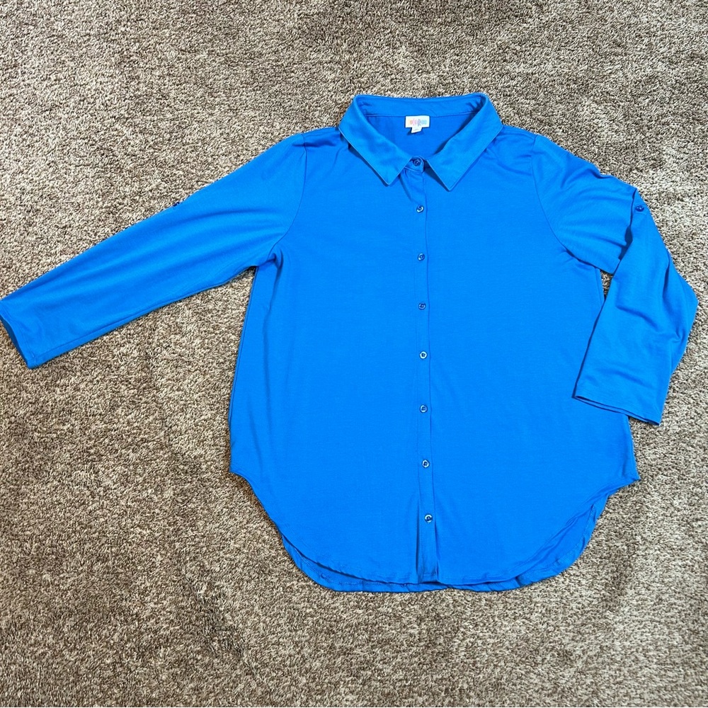 LuLaRoe Button up Long sleeved Shirt